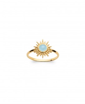 Bague Hélios Agate Bleue