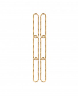 Boucles d'Oreilles Naïs 3 Mailles Martelées