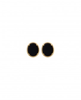 Boucles Déline Agate Noire