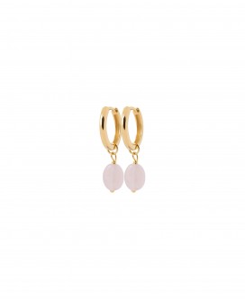 Créoles Quartz Rose