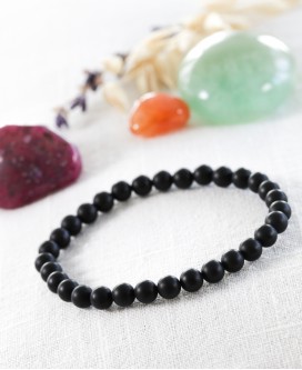 Bracelet Onyx Noir Mat 6mm