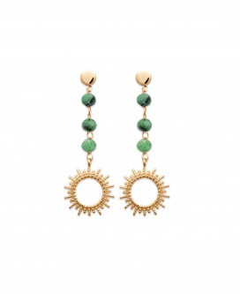 Boucles Hélios Rubis Zoisite